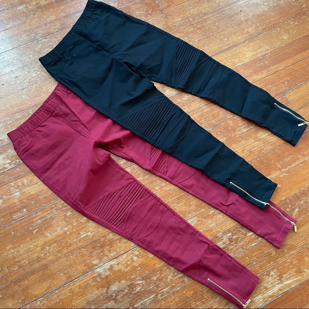Hot Moto Legging 2 Pack Ankle Zip Cutest Booty 🍑
